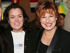 Rosie O'Donnell and Joy Behar attend the "All Aboard! Rosie's Family Cruise" premiere after party dinner at the HBO Theater, March 28, 2006 in New York City.