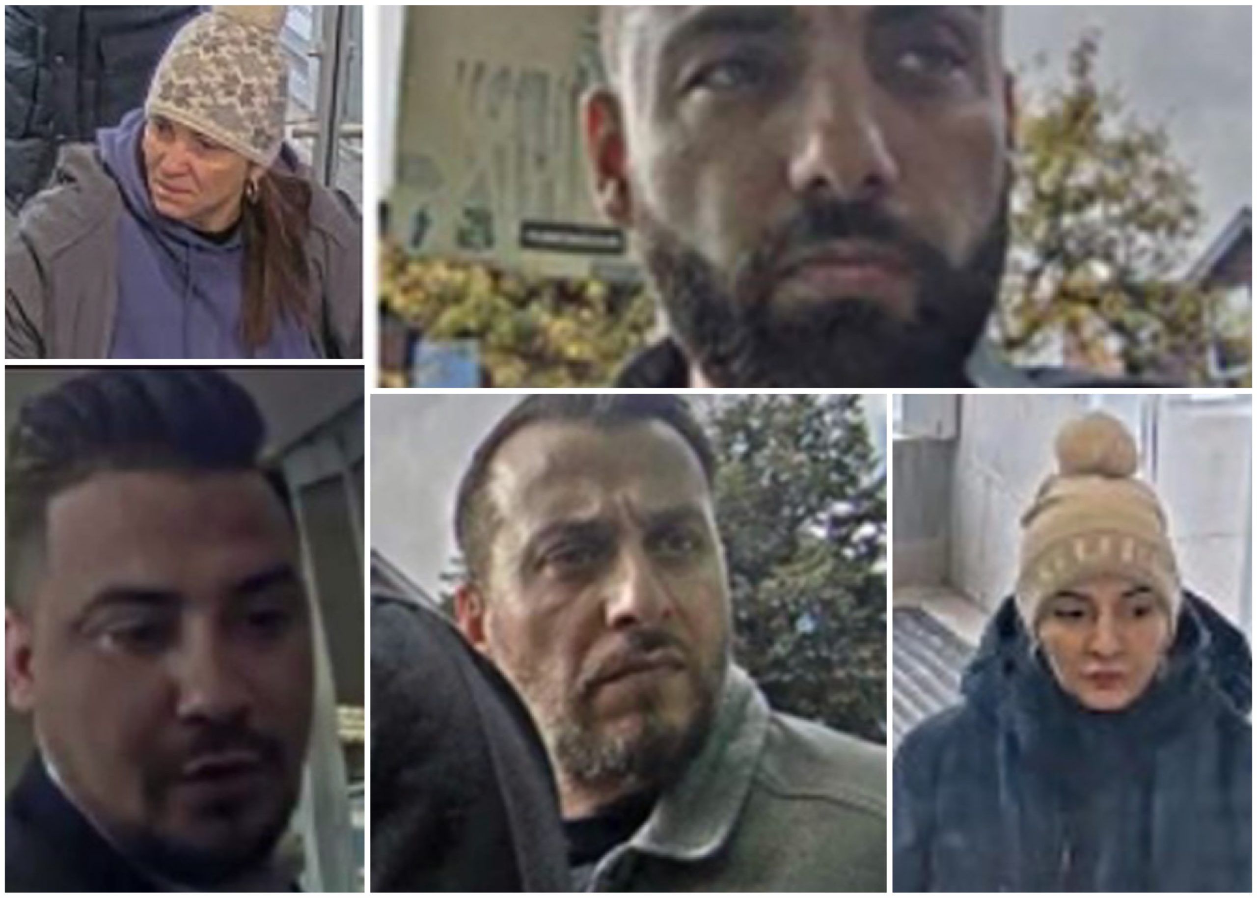 Suspects sought in a distraction theft and fraud probe. 