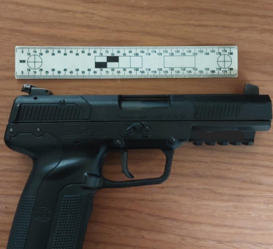 Javhar Thompson, 35, of Markham faces 11 charges after OPP allege they recovered a firearm following an accident in Clarington around 12:42 a.m. on Thursday, Aug. 14, 2025.