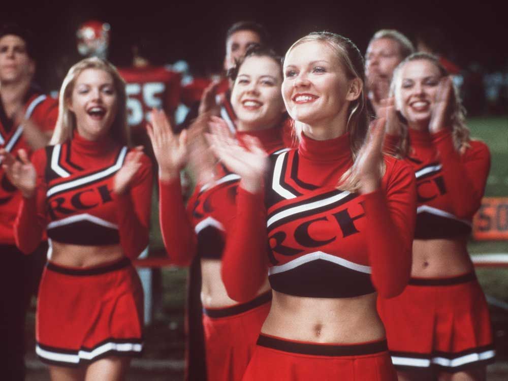 Torrance Shipman (Kirsten Dunst) is captain of the Rancho Carne High School Toros cheerleading squad in the movie "Bring It On."