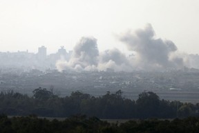 Smoke rises during an Israeli strike on the besieged Gaza Strip on August 10, 2025Menahem KAHANA/AFP