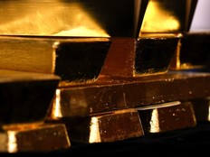 Gold bars at the Italpreziosi SpA precious metals refinery plant arranged in Arezzo, Italy, May 6, 2025.