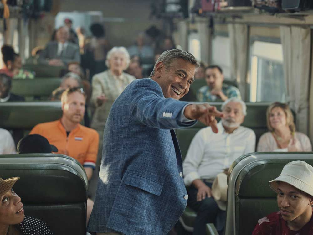 This image released by Netflix shows George Clooney in a scene from "Jay Kelly."