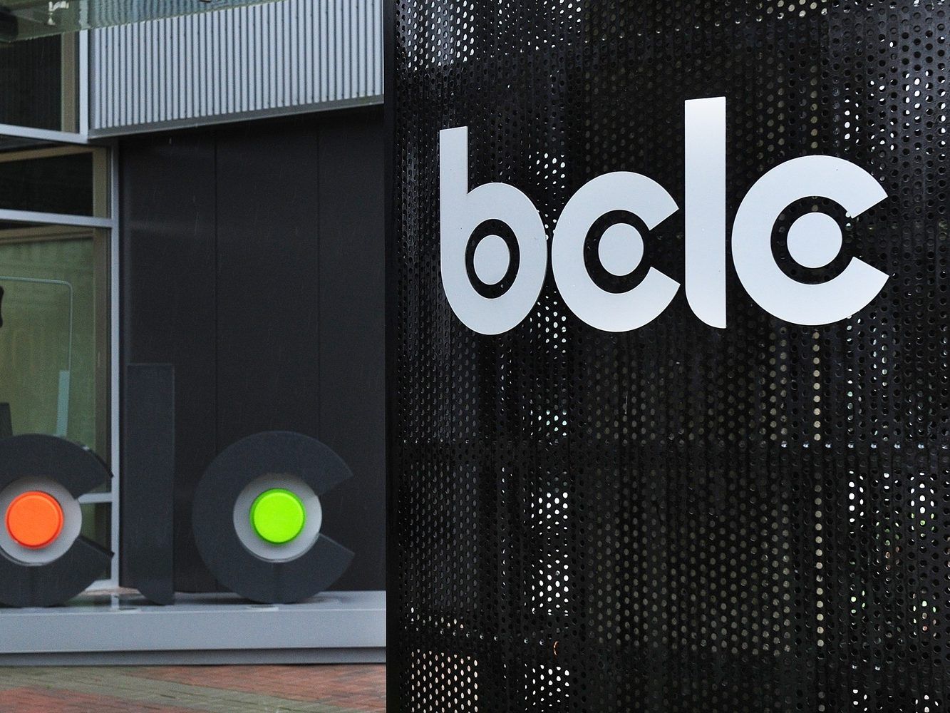 B.C. Lottery Corp. signage at a building.