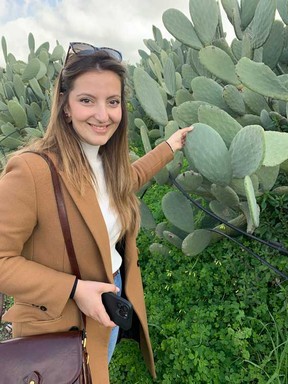 Sarah Bua at the family orchard