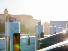 A Tesla Inc. Supercharger station in San Francisco.