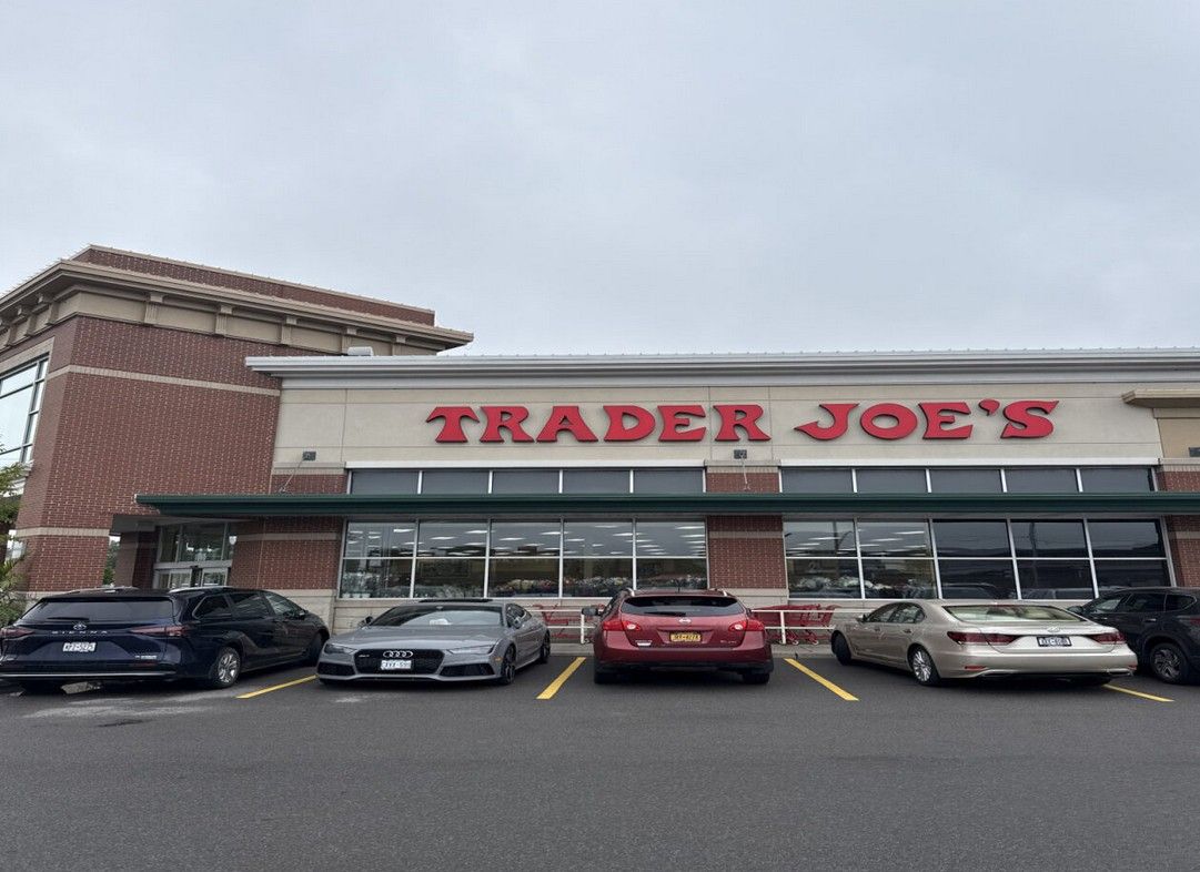 At the Trader Joe’s in Amherst, there are a few Canadian plates. Staff there say they're serving fewer Canadian customers. As an American retailer that has yet to move into the Canadian market, Trader Joe’s has a small but devoted cult following in Canada. (Brian Lilley photo)