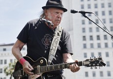 Neil Young performs