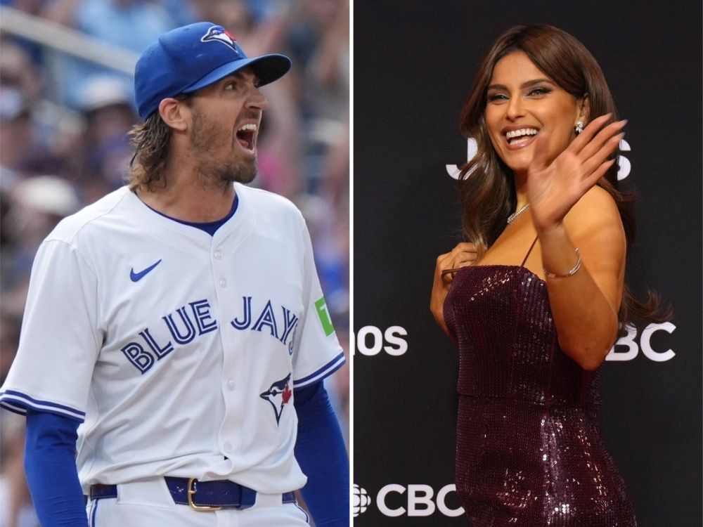 Blue Jays’ Kevin Gausman and Canadian singer Nelly Furtado. 