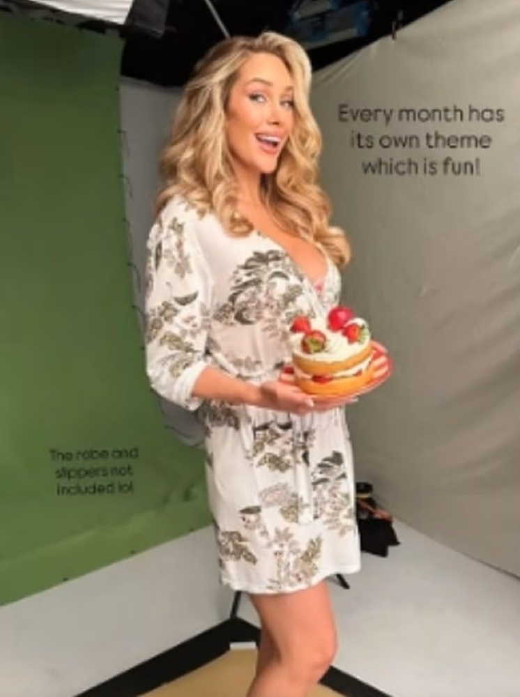 Golf influencer Paige Spiranac teases her calendar photo shoot.