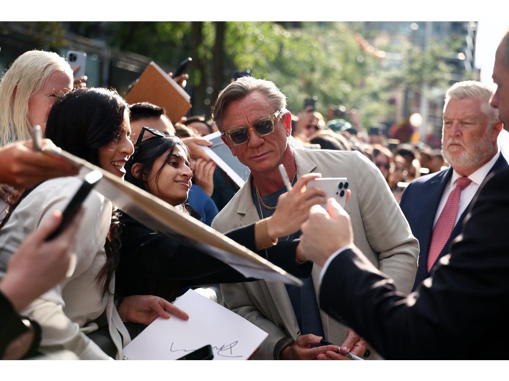 Daniel Craig attends the premiere of "Wake Up Dead Man: A Knives Out Mystery" during the 2025 Toronto International Film Festival at Princess of Wales Theatre on Sept. 6, 2025 in Toronto.