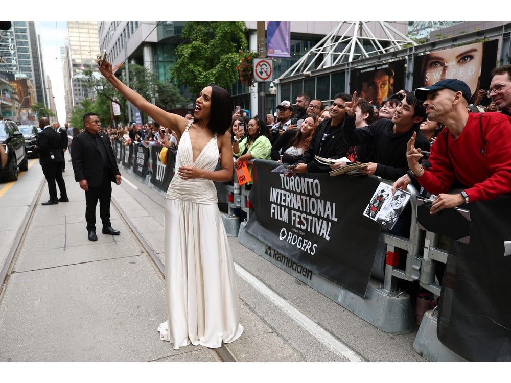 Kerry Washington attends the premiere of "Wake Up Dead Man: A Knives Out Mystery" during the 2025 Toronto International Film Festival at Princess of Wales Theatre on Sept. 6, 2025 in Toronto.