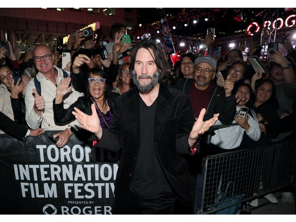 Keanu Reeves attends the premiere of "Good Fortune" during the 2025 Toronto International Film Festival at Roy Thomson Hall on Sept. 6, 2025 in Toronto.