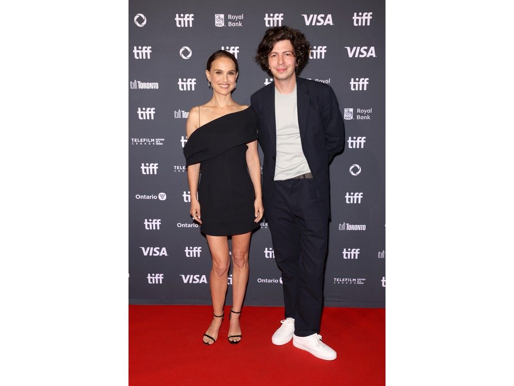 Natalie Portman and Ugo Bienvenu attend the premiere of "Arco" during the 2025 Toronto International Film Festival at Scotiabank Theatre on Sept. 7, 2025 in Toronto.