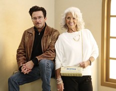Billy Corben and Paula Deen of "Canceled: The Paula Deen Story" pose in the Getty Images Portrait Studio Presented by IMDb and IMDbPro during the Toronto International Film Festival at InterContinental Toronto Centre on September 07, 2025 in Toronto.