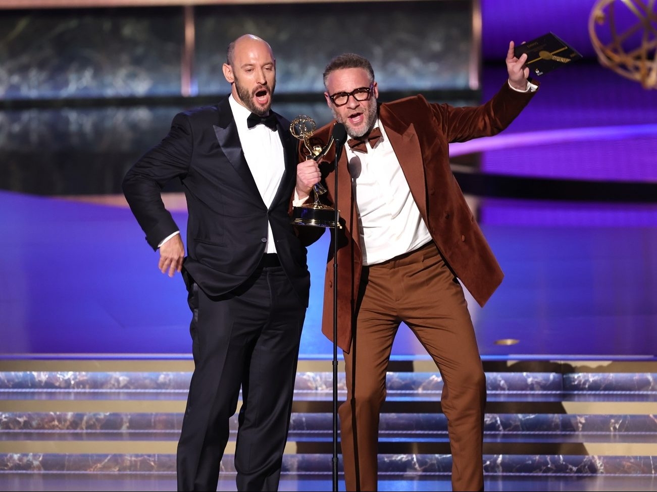 Rogen, Smart, Severance duo are early winners at 2025 Emmy Awards