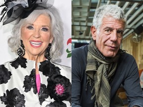 Paula Deen, left, and Anthony Bourdain.