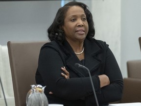 A member of the Council of Management of the Federal Reserve System Lisa Kuk listens during an open meeting of the Administrative Council in the Federal Reserve, on June 25, 2025 in Washington.