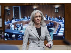 FILE - Susan Monarez, President Donald Trump's nominee to be director of the Centers for Disease Control and Prevention, arrives to testify before the Senate HELP Committee, at the Capitol in Washington, Wednesday, June 25, 2025.