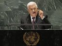Palestinian President Mahmoud Abbas addresses the 79th session of the United Nations General Assembly, Sept. 26, 2024, at UN headquarters.