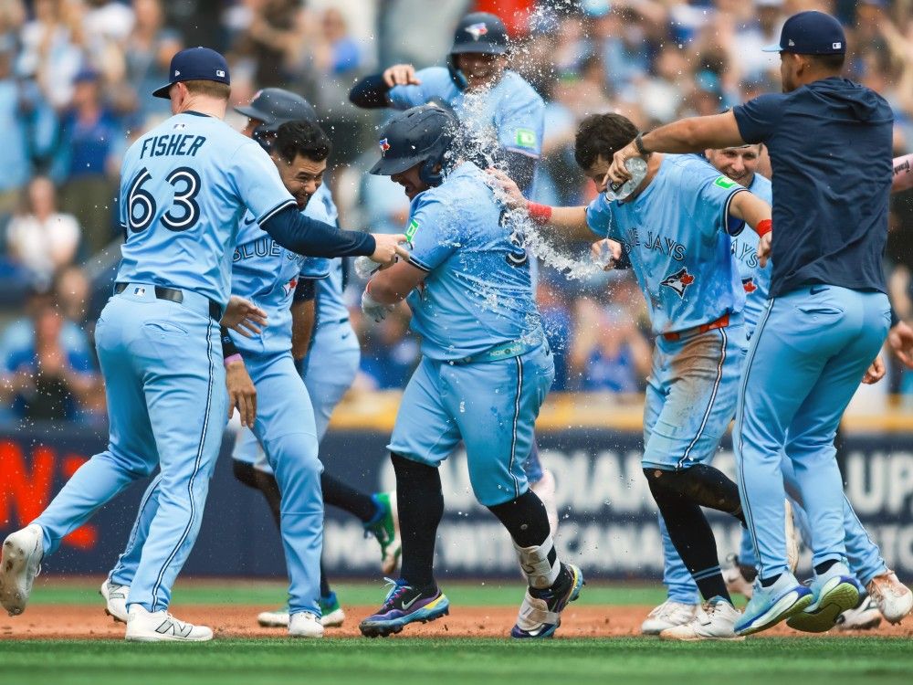 The Blue Jays were trailing Baltimore by two runs and were down to their final two outs.