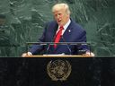 President Donald Trump speaks at the United Nations General Assembly (UNGA) at the United Nations Headquarters on September 23, 2025 in New York. World leaders have gathered for the 80th session of the UN General Assembly, and the theme of this year's annual global meeting is