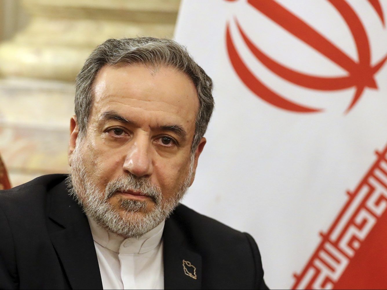 Iranian Foreign Minister Abbas Araghchi looks on during a meeting with Director General of the International Atomic Energy Agency (IAEA) Rafael Grossi, and Egyptian Foreign Minister Badr Abdelatty, at Tahrir Palace in Cairo, Tuesday, Sept. 9, 2025. 