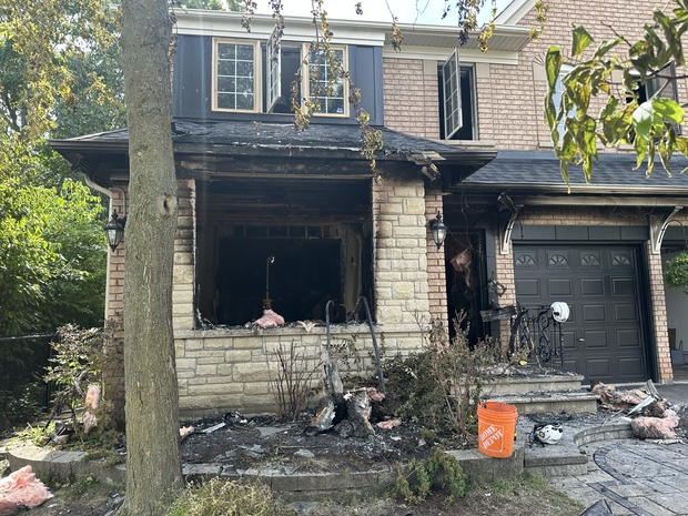  The Office of the Ontario Fire Marshal at the scene of a house fire the day before on Skywood Dr. in Richmond Hill on Tuesday, Sept. 2, 2025.