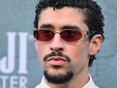 Puerto Rican singer Bad Bunny attends the premiere of "Caught Stealing" at the Regal Union Square in New York on Aug. 26, 2025.