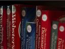 Dictionaries are displayed for sale at Powell's Books on Thursday, Sept. 18, 2025, in Portland, Ore.