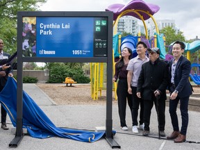 Mayor Olivia Chow at Cynthia Lai Park