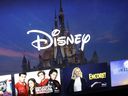 A Disney logo forms part of a Disney Plus menu on a computer screen in Walpole, Mass., on Nov. 13, 2019.