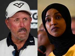 Golfer Phil Mickelson and Democratic Rep. Ilhan Omar