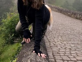 TikTok creator Soleil promotes quadrobics, an exercise where humans go on all fours like an animal.