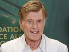 Robert Redford poses upon his arrival at the 2021 award ceremony of the Prince Albert II of Monaco Foundation in Monaco, on Oct. 29, 2021.