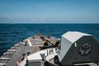 HMCS Ville de Quebec עוברת את מיצר טייוואן ביום שבת, 6 בספטמבר 2025 עם המשחתת האוסטרלית HMAS Brisbane.