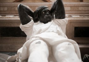 Detail of an enslaved man from the Doge Pesaro funerary monument in the dei Frari.