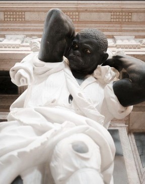 Enslaved person detail from the Doge Pesaro funerary monument in the dei Frari.