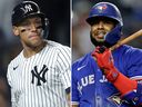 New York Yankes 'Aaron Judge and Blue Jays' Vladimir Guerrero Jr.