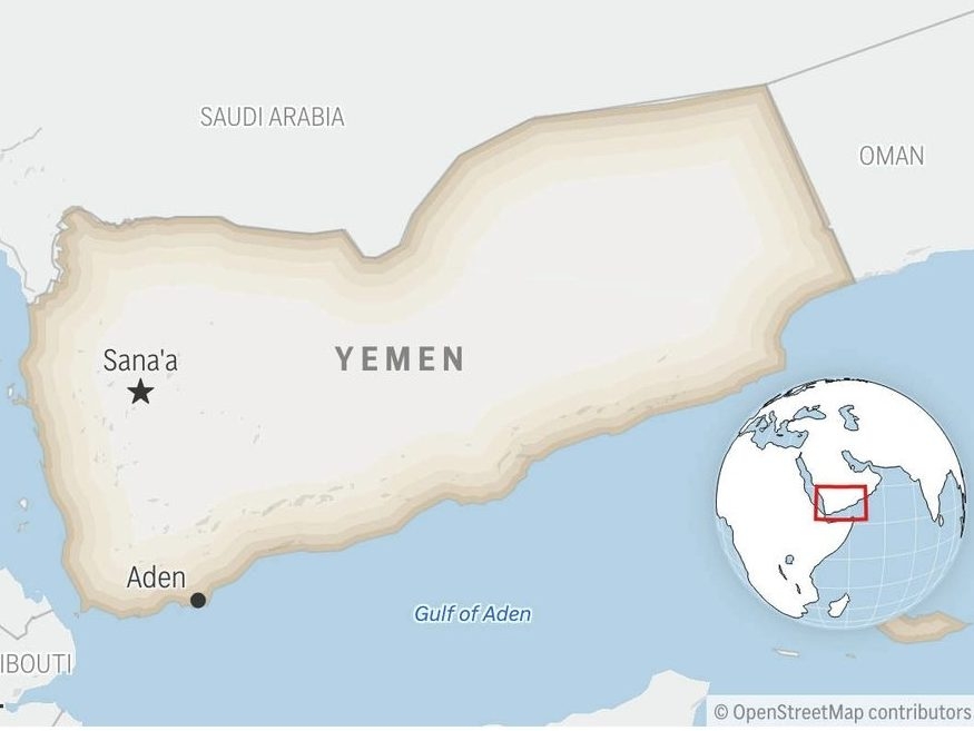 British military says ship ablaze after being struck off the coast of Yemen