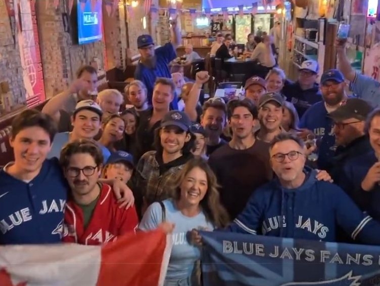 Dozens of Blue Jays fans in U.K. gather for Game 1 of World Series: ’An absolute blast'