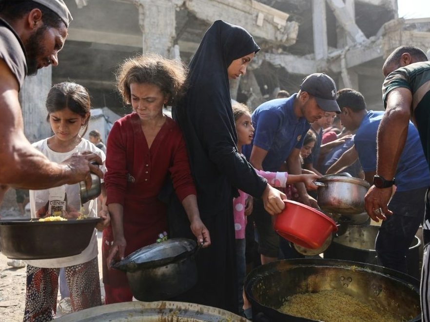 The World Health Organization has said there has been no observable reduction in hunger in Gaza. (Omar AL-QATTAA/AFP) The World Health Organization has said there has been no observable reduction in hunger in Gaza. (Omar AL-QATTAA/AFP)