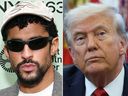 Bad Bunny and US President Donald Trump