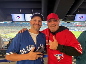 Shane Verge and Scott Bailey drove down from Ottawa to see the Blue Jays play in Game 6 of the World Series