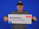 Cambridge forklift operator Ernani Trivelli won $250,000 in Instant Diamond Dollars.