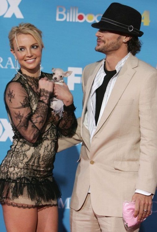 Britney Spears and her former husband Kevin Federline arrive at the 2004 Billboard Music Awards on Dec. 8, 2004 at the MGM Grand Garden Arena in Las Vegas.