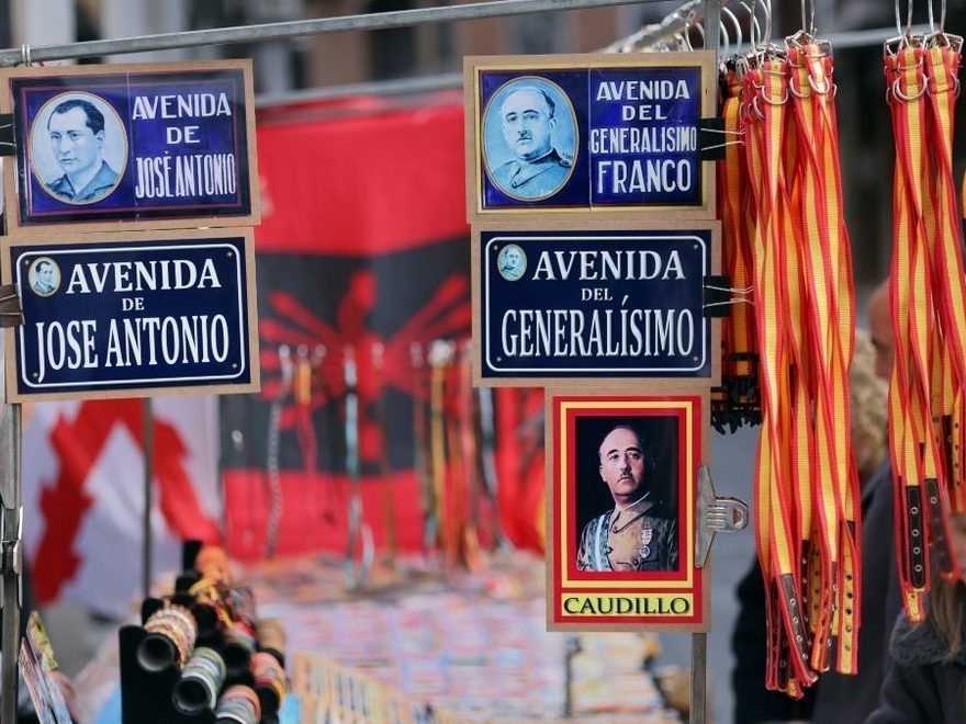 Remnants of Franco's nearly four-decade rule are still etched into Spain's public landscape. Remnants of Franco's nearly four-decade rule are still etched into Spain's public landscape.
