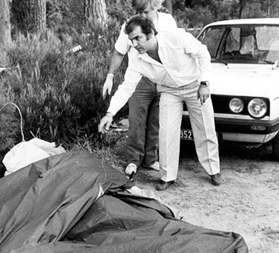Detectives at the scene of yet another double murder. AP  Detectives at the scene of yet another double murder. AP