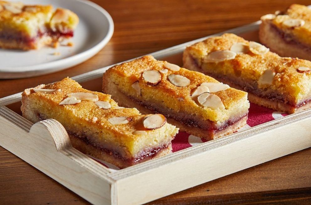 Bakewell Tart Bars.