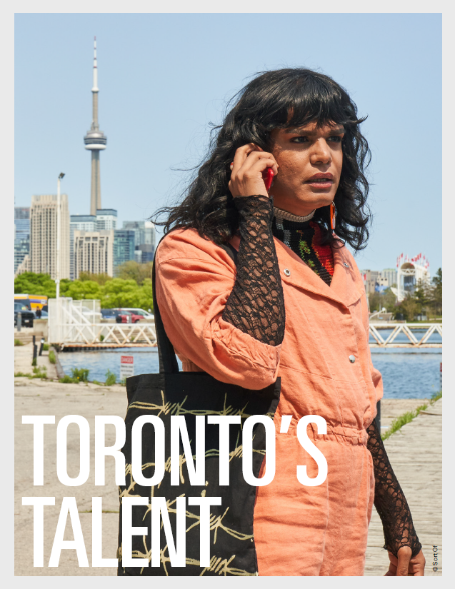 Film pros in Europe were provided with an information package on Toronto’s screen industry. One section, titled “Toronto’s talent,” opens with a full-page image from the CBC show Sort Of.  Film pros in Europe were provided with an information package on Toronto’s screen industry. One section, titled “Toronto’s talent,” opens with a full-page image from the CBC show Sort Of.